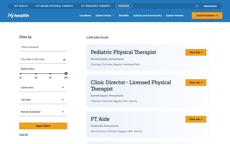 Ivy Health Careers project image